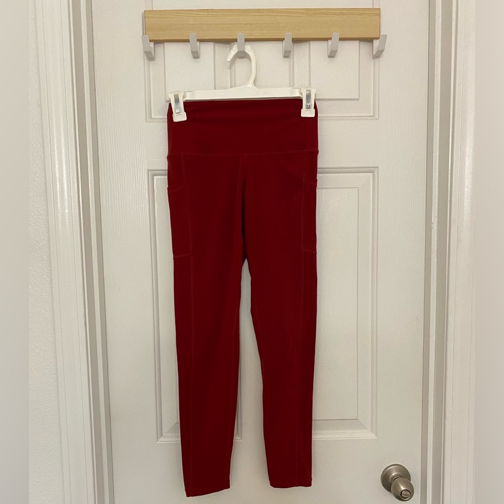 Red Exercise Leggings - Size Small